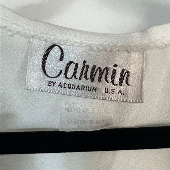 Carmin vintage Ivory Lace Sleeveless vest - Picture 3 of 6